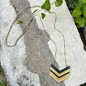 Madewell Arrowstack Adjustable Necklace in Vintage Gold